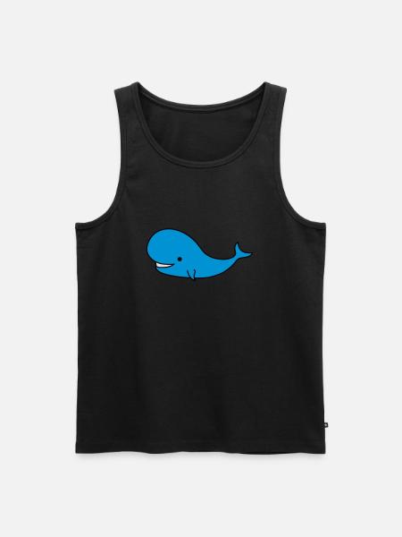 Whale - Männer Premium Bio Tank Top - Schwarz