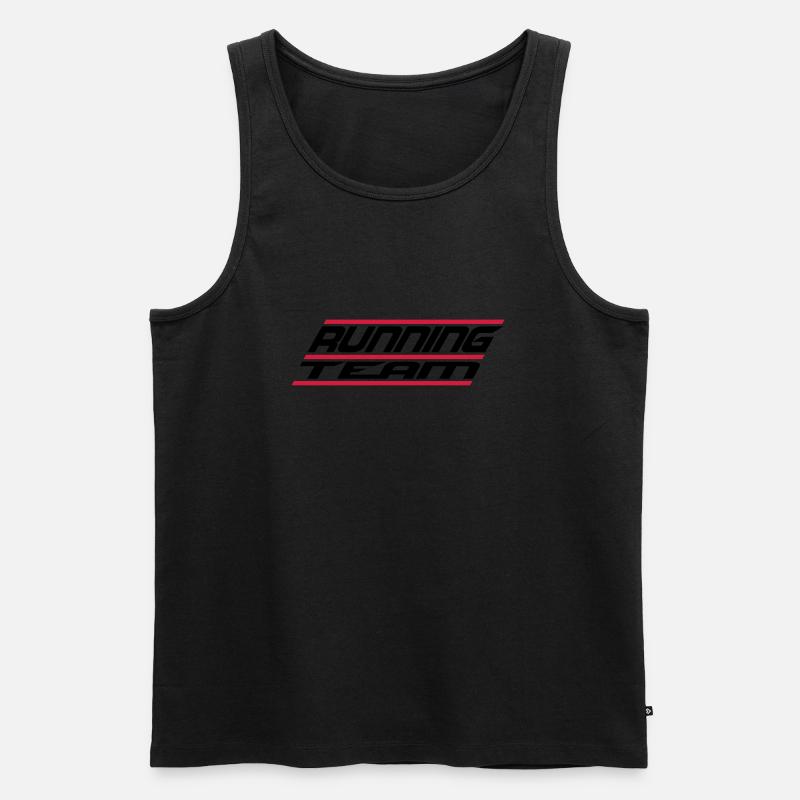 Cool Running Team Logo - Débardeur bio Premium Homme - noir