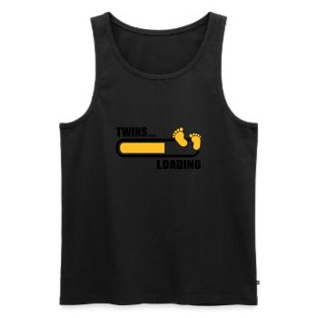 Zwillinge - Männer Premium Bio Tank Top - Schwarz - Vorne - AI Model Male 178 light (178cm)