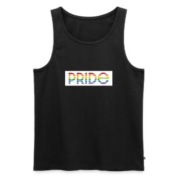 Pride rainbow white background - Männer Premium Bio Tank Top - Schwarz - Vorne - AI Model Male 178 light (178cm)