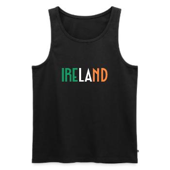 Irlande - Débardeur bio Premium Homme - noir - Devant - AI Model Male 178 light (178cm)