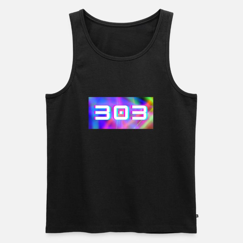 Super303 - Männer Premium Bio Tank Top - Schwarz