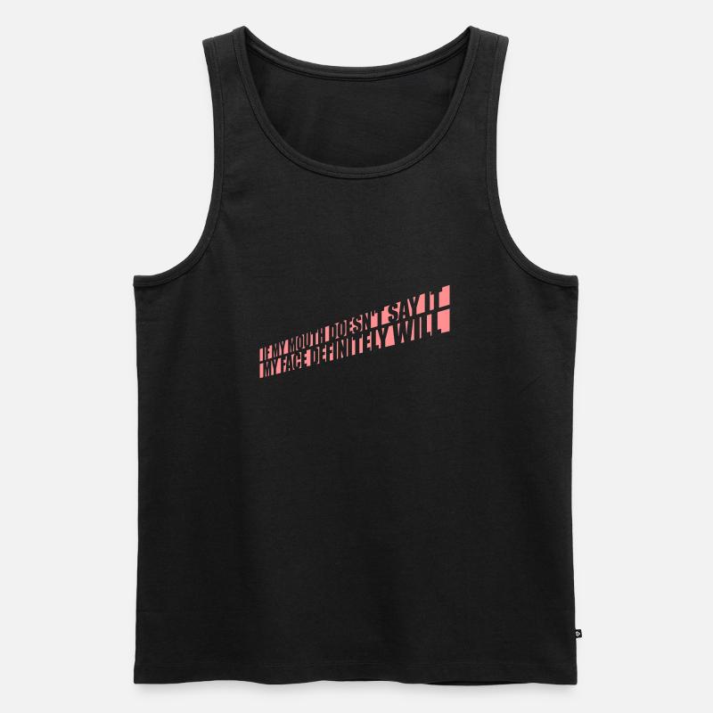 my face definitely will - Männer Premium Bio Tank Top - Schwarz