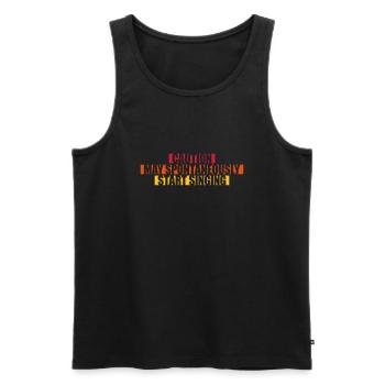 may spontaneously start singing - Männer Premium Bio Tank Top - Schwarz - Vorne - AI Model Male 178 light (178cm)