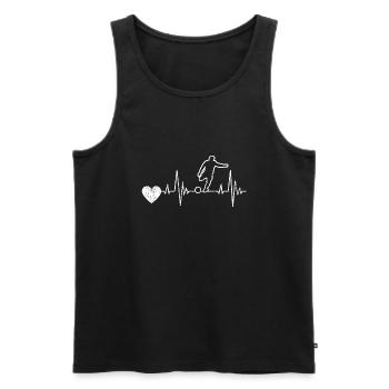 Football Player Football Team Football Design - Débardeur bio Premium Homme - noir - Devant - Michal (187cm)