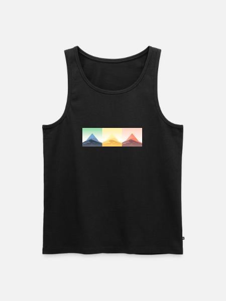 Mountain Landscape Geometric Art - Men's Premium Organic Tank Top - black