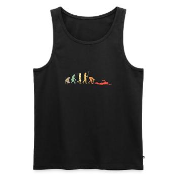 Schwimmer Wassersport - Männer Premium Bio Tank Top - Schwarz - Vorne - AI Model Male 178 light (178cm)