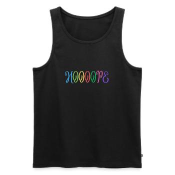 "HOOOOPE: a positive message for your walls" - Men's Premium Organic Tank Top - black - Front - AI Model Male 178 light (178cm)