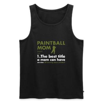Sport Mom Definition Paintball - Men's Premium Organic Tank Top - black - Front - Michal (187cm)