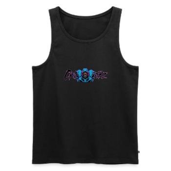 Crazygamerz - Men's Premium Organic Tank Top - black - Front - Michal (187cm)