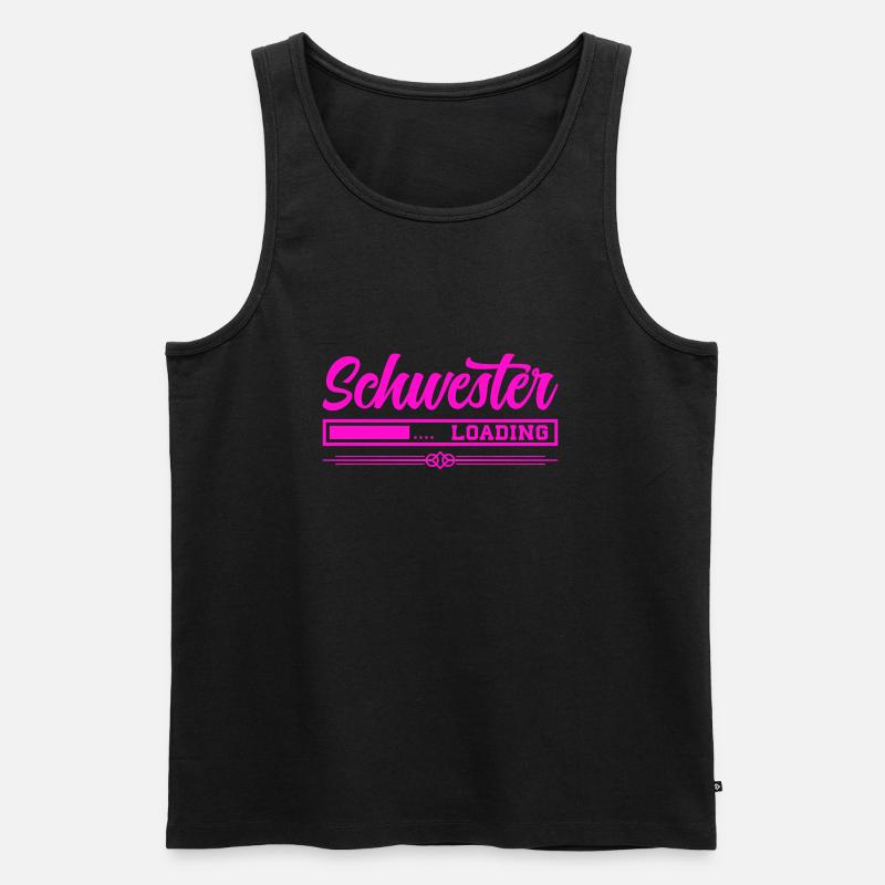 schwester loading - Männer Premium Bio Tank Top - Schwarz