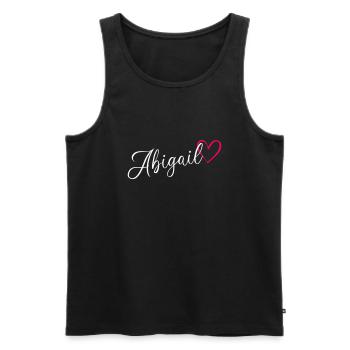 Abigail Name Vorname Herz Pink - Männer Premium Bio Tank Top - Schwarz - Vorne - AI Model Male 178 light (178cm)