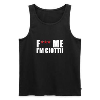 Fuck me I'm Ciotti - Débardeur bio Premium Homme - noir - Devant - Michal (187cm)