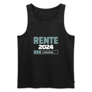 Rente 2024 loading - Männer Premium Bio Tank Top - Schwarz - Vorne - AI Model Male 178 light (178cm)