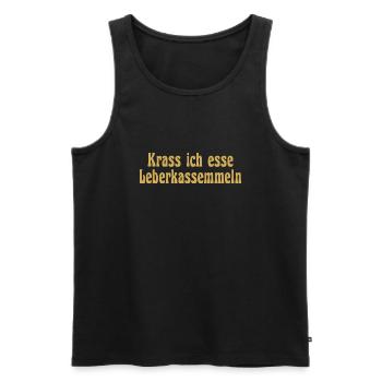 Nicht vegan Sprüche - Männer Premium Bio Tank Top - Schwarz - Vorne - Michal (187cm)