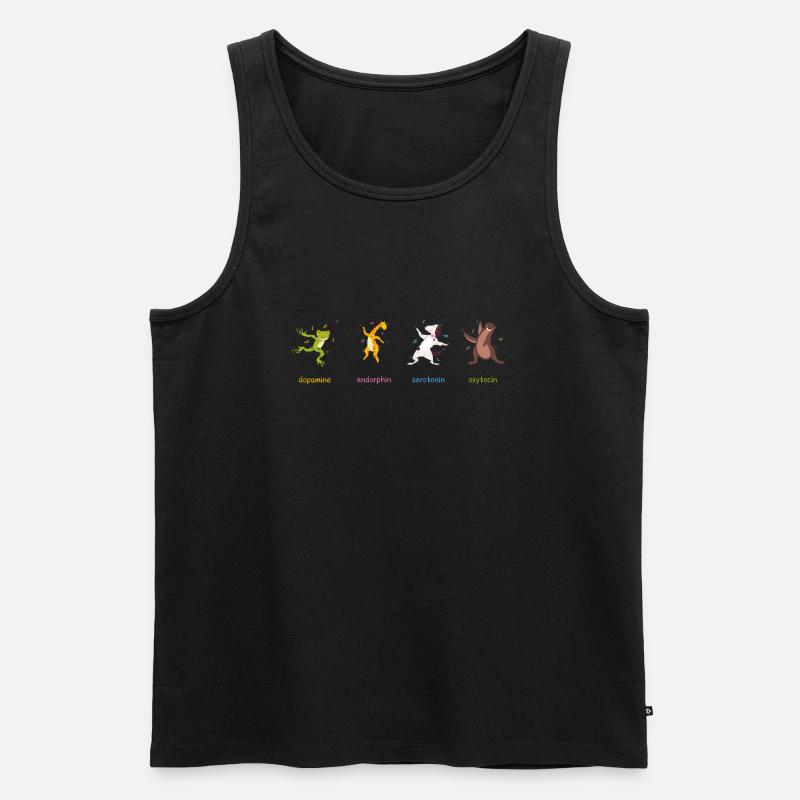 Glückshormone Design - Männer Premium Bio Tank Top - Schwarz