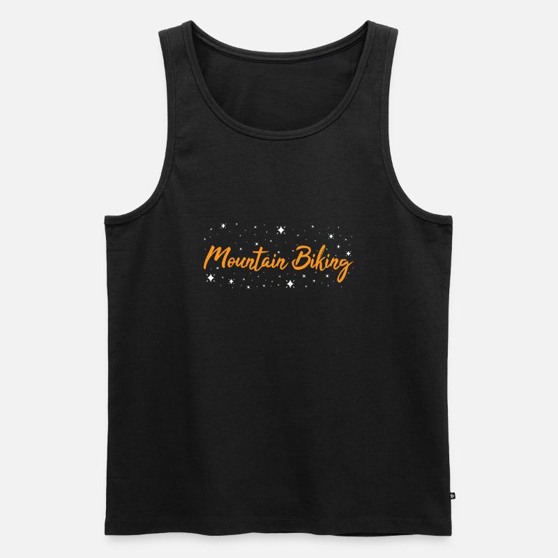 Biker Mountain Biking - Männer Premium Bio Tank Top - Schwarz