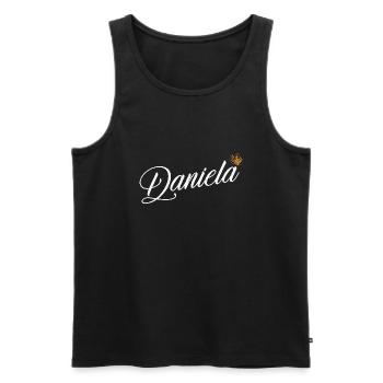 Daniella Nom pour les femmes Enfants Tout-petits - Daniella - Débardeur bio Premium Homme - noir - Devant - AI Model Male 178 light (178cm)