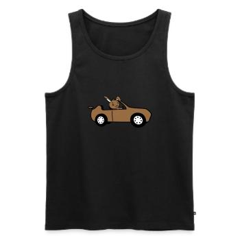Rabbit Car Fast Driving Driver License - Men's Premium Organic Tank Top - black - Front - Michal (187cm)