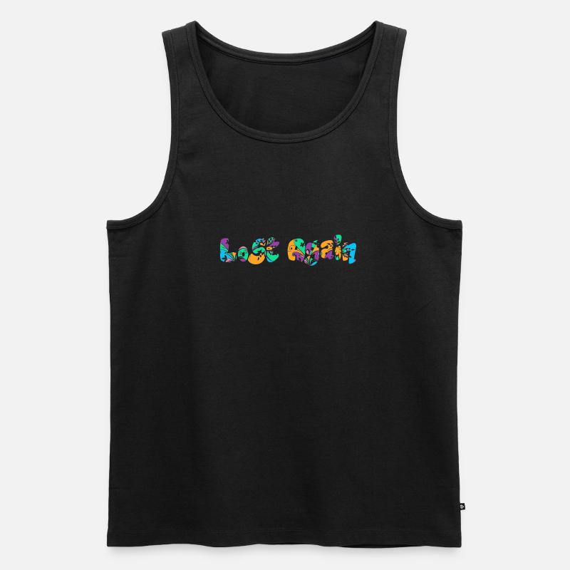 lost again - Männer Premium Bio Tank Top - Schwarz