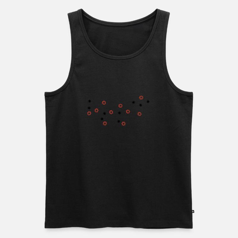 blümchen - Männer Premium Bio Tank Top - Schwarz