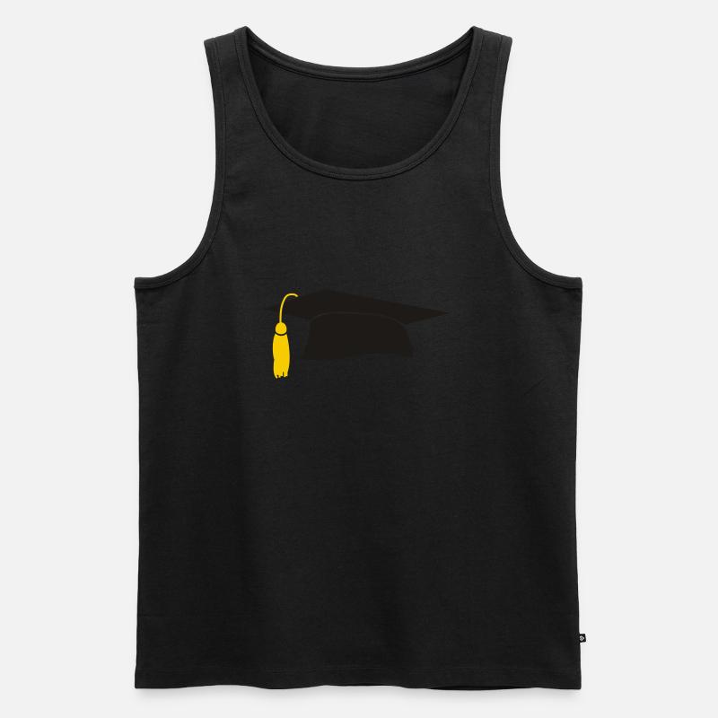 Doktorhut - Männer Premium Bio Tank Top - Schwarz