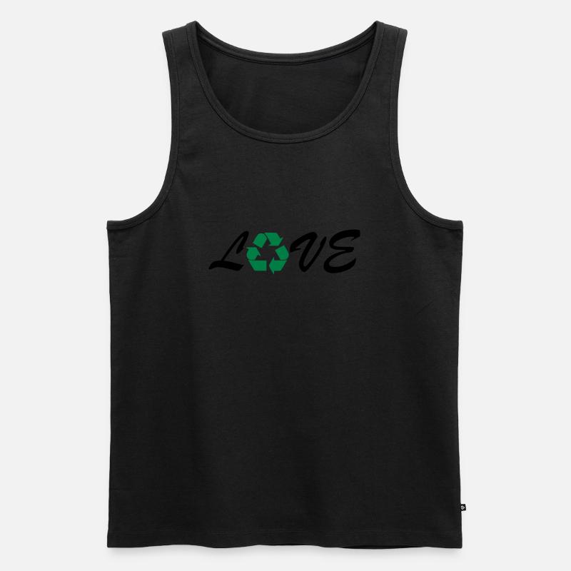 recycling - Männer Premium Bio Tank Top - Schwarz