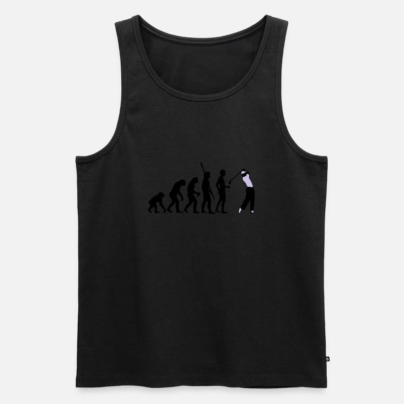 evolution_golf_b_2c - Männer Premium Bio Tank Top - Schwarz