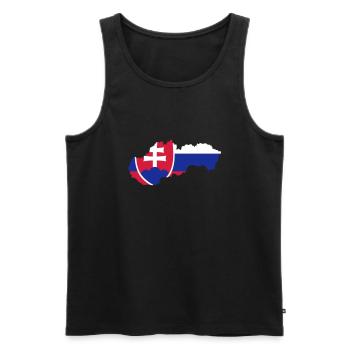 Slowakei - Männer Premium Bio Tank Top - Schwarz - Vorne - AI Model Male 178 light (178cm)