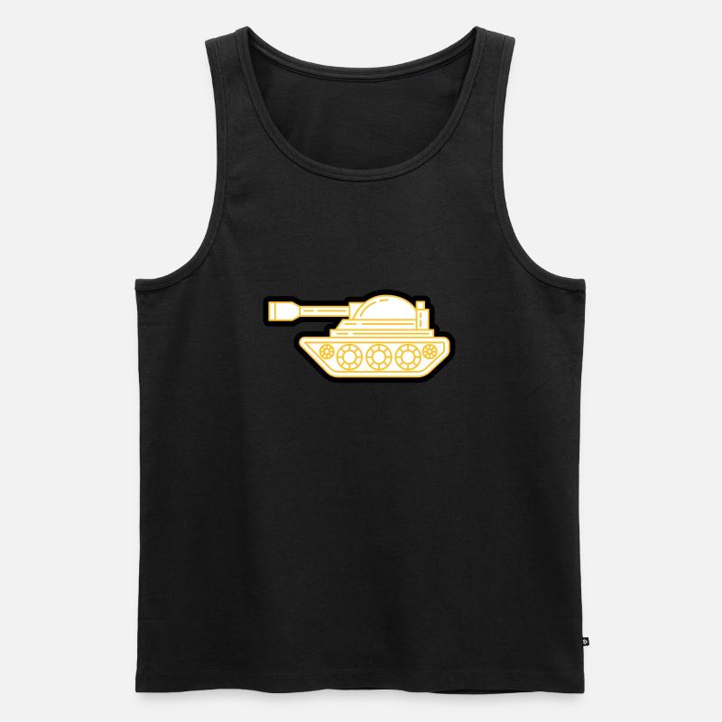 Panzer - Männer Premium Bio Tank Top - Schwarz