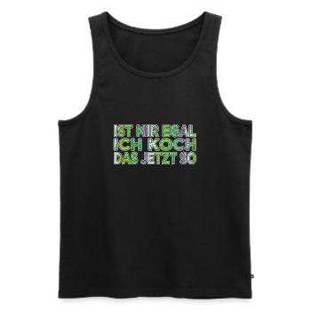 geburtstagsgeschenkidee cool geschenkidee cooking - Männer Premium Bio Tank Top - Schwarz - Vorne - AI Model Male 178 light (178cm)