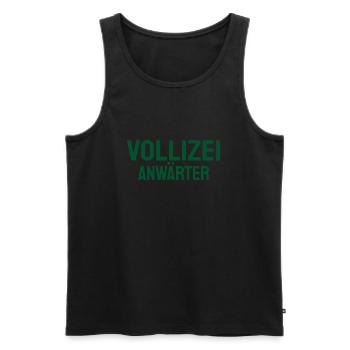 Vollizei Anwärter Party Spruch Humor Alkohol Fun - Männer Premium Bio Tank Top - Schwarz - Vorne - AI Model Male 178 light (178cm)