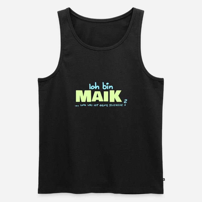 Maik - Männer Premium Bio Tank Top - Schwarz