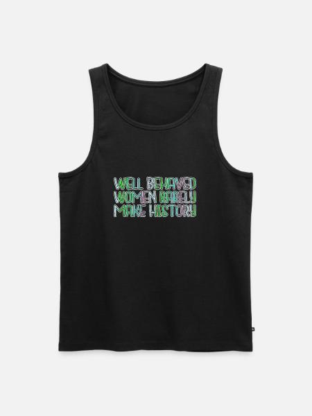 humor liberalny marsz kobiet protest cool - Ekologiczny tank top męski Premium - czarny