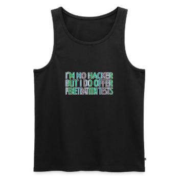 hack the box bday anonymous expect us encrypt - Männer Premium Bio Tank Top - Schwarz - Vorne - AI Model Male 178 light (178cm)
