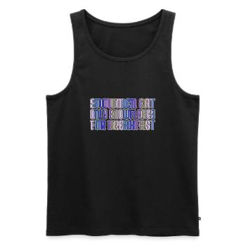 dinosaur christmas tree under the tree dork - Männer Premium Bio Tank Top - Schwarz - Vorne - Michal (187cm)