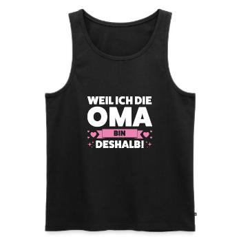 Oma Großmutter Omi Geschenk - Männer Premium Bio Tank Top - Schwarz - Vorne - Michal (187cm)