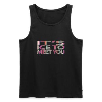 Dinosaurs Dork Christmas Vacation Awesome Cute - Men's Premium Organic Tank Top - black - Front - AI Model Male 178 light (178cm)