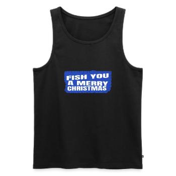 fish hook dinosaur lover birthday present idea - Männer Premium Bio Tank Top - Schwarz - Vorne - Michal (187cm)