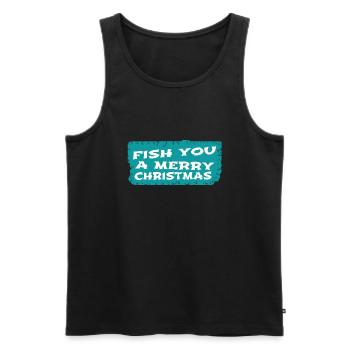 Beard Cool Quote Dinosaur Moon - Men's Premium Organic Tank Top - black - Front - Michal (187cm)