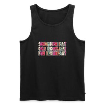 funny statement sayings couples under the tree - Men's Premium Organic Tank Top - black - Front - AI Model Male 178 light (178cm)