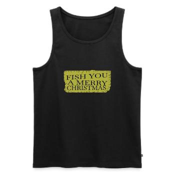 Dork cadeau acheter santa maladroit drôle gym mignon - Débardeur bio Premium Homme - noir - Devant - Michal (187cm)