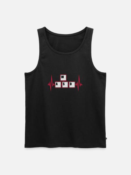 WASD Keyboard Keys Gamer - Men's Premium Organic Tank Top - black