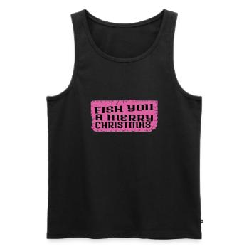 fish adventure jokes fishing tournaments fisherman - Men's Premium Organic Tank Top - black - Front - AI Model Male 178 light (178cm)