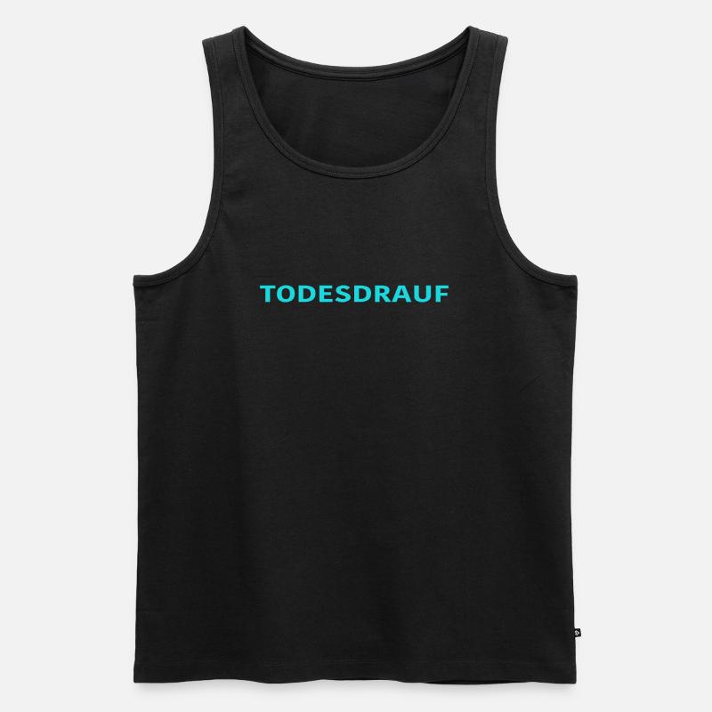 TODESDRAUF HELLBLAU - Männer Premium Bio Tank Top - Schwarz