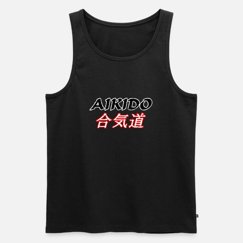 Aikido - Männer Premium Bio Tank Top - Schwarz
