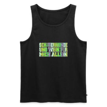bachhund weihnachten zu vino sag alkohol - Männer Premium Bio Tank Top - Schwarz - Vorne - Michal (187cm)