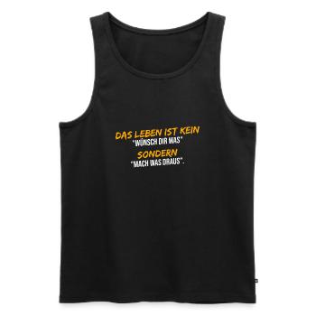 Leben Erfolg Beginnen - Männer Premium Bio Tank Top - Schwarz - Vorne - Michal (187cm)
