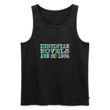Better movies funny sayings book Connoisseur Love - Men's Premium Organic Tank Top - black - Front - Michal (187cm)