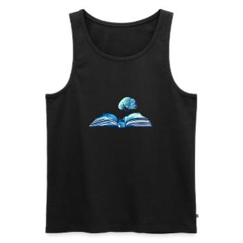 Lecteurs de livres Amateurs de livres Lecture Livres Cadeau - Débardeur bio Premium Homme - noir - Devant - Michal (187cm)